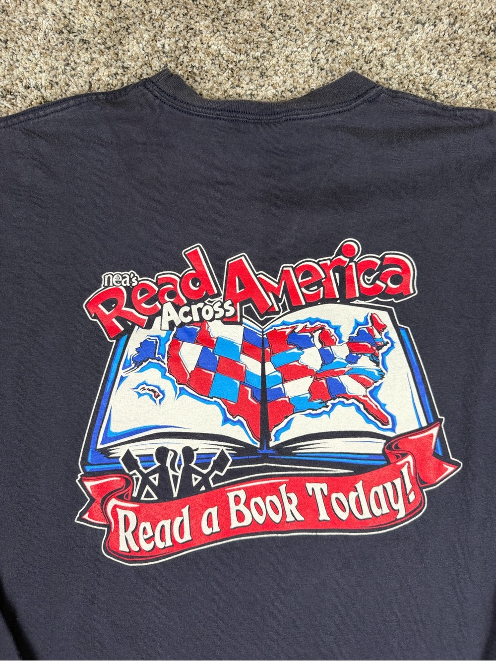 Anvil Blue 'Read Across America' Graphic Tee with Red, White & Blue Print